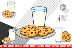 Milk and Cookie Clipart Product Image 1