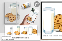 Digital Paper Milk and Cookie Product Image 1