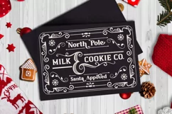 milk and cookies santa approved farmhouse svg white on black