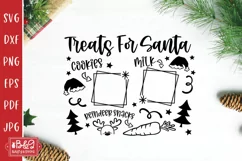 Treats for Santa Tray SVG - Christmas Milk and Cookies Tray Product Image 2