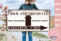 Vintage Farmhouse Home Sign | Milk And Cream Co Wall Art Svg Product Image 1