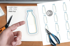 Milk Bottle Sticker Product Image 1