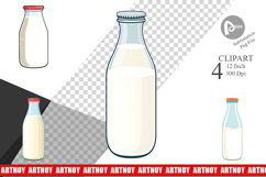 Milk Bottle Clipart Product Image 1
