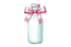 Milk Bottle Png| Pink Baking Png Product Image 1