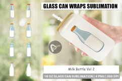Glass Can Milk Bottle Product Image 1