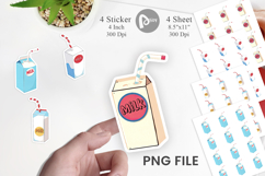 Milk Box with Straw Sticker Product Image 1