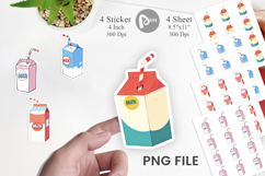 Milk Box with Straw Sticker Product Image 1