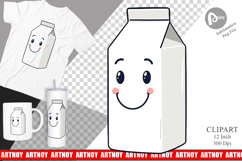 Strawberry Milk Carton Clipart Product Image 1