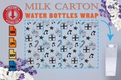 Boy Christmas Tree SVG Milk Carton Water Bottles Full Wrap Product Image 1
