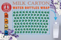 Weed Leaves Svg Full Wrap for Milk Carton Water Bottles Product Image 1