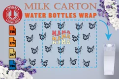 Mama Butterfly svg Milk Carton Water Bottles Full Wrap Product Image 1