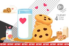 Milk Cookies Clipart Product Image 1