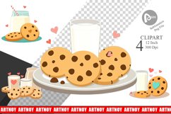 Milk Cookies Clipart Product Image 1