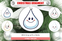 Ornament Smiling Milk Drop Product Image 1