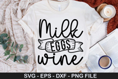 Milk eggs wine - Chicken SVG Design Product Image 1