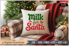 Milk For Santa SVG | Christmas SVG | Holiday SVG | Xmas SVG Product Image 4