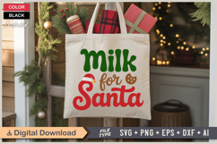 Milk For Santa SVG | Christmas SVG | Holiday SVG | Xmas SVG Product Image 5