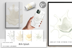 Digital Paper Milk Splash Product Image 1
