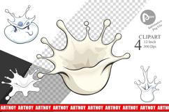 Milk Splash Clipart Product Image 1