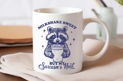 Milkshake Sweet Sarcastic Raccoon SVG | Funny Sarcasm Quote Product Image 3