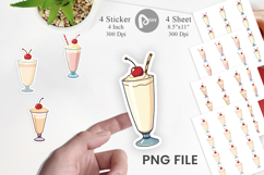 Milkshake with Cherry Sticker Product Image 1