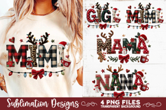 Mama Mimi Nana Gigi Preppy Rustic Christmas Patchwork Sublim Product Image 4