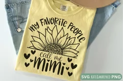 My Favorite People Call Me Mimi SVG | Mimi Sunflower SVG Product Image 1