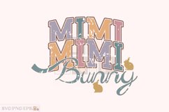 Retro Mimi Bunny Easter PNG Sublimation Design, Easter Day Product Image 1
