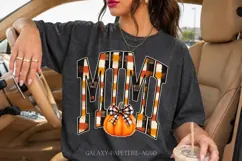 Mimi PNG | Fall Pumpkin Plaid Shirt Design Product Image 1