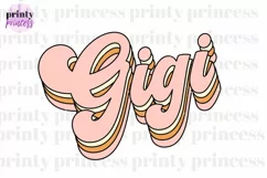 Retro Gigi png, Groovy Gigi design Product Image 1
