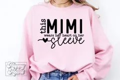 This Mimi Wears Her Heart On Her Sleeve SVG - Mothers Day Product Image 3