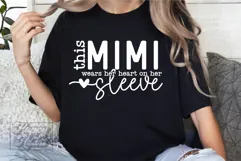 This Mimi Wears Her Heart On Her Sleeve SVG - Mothers Day Product Image 5