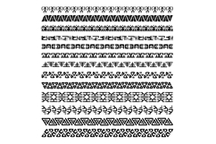Geometric seamless borders in ethnic style. Vector pattern Product Image 1
