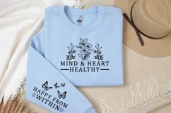 Mind & heart healthy Sleeve SVG, Mental Health Sleeve SVG Product Image 2