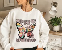Mind your own motherhood PNG, Retro Sublimation Design Product Image 2