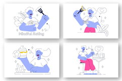 10 Mindful Eating Vector Illustration Product Image 2