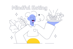 10 Mindful Eating Vector Illustration Product Image 4
