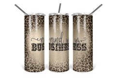 Mind Ya Business Leopard Tumbler Design Product Image 1