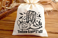 Halloween Cowboy boots Pumpkin SVG Yeehaw Boo T-shirt Design Product Image 7