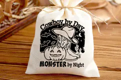 Pumpkin Cowboy boots Halloween T-shirt Design Monster Product Image 4