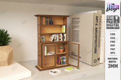 Miniature Bookshelves Laser Cut | Mini Bookcase SVG | CNC Product Image 1