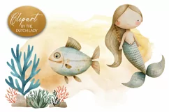 The Beige Ocean Clipart - 4 PNG Files Product Image 1