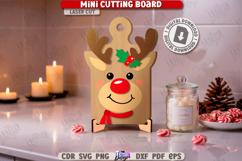 Christmas Mini Cutting Board Laser Cut|Kitchen Décor SVG|CNC Product Image 1