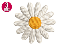Mini Daisy Flower Machine Embroidery Design - 3 sizes Product Image 1