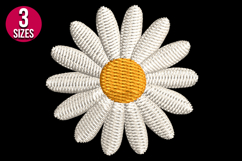 Mini Daisy Flower Machine Embroidery Design - 3 sizes Product Image 2