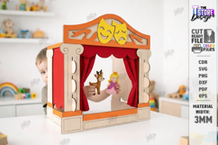 Mini Puppet Theater Laser Cut | Kids Laser | Nursery Decor Product Image 1
