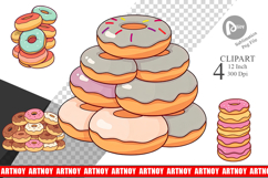 Mini Donut Stack Clipart Product Image 1