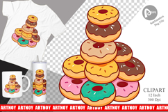 Mini Donut Stack Clipart Product Image 1