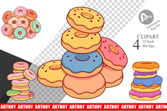 Mini Donut Stack Clipart Product Image 1