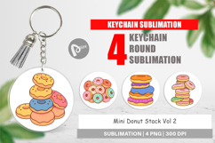 Keychain Mini Donut Stack Product Image 1